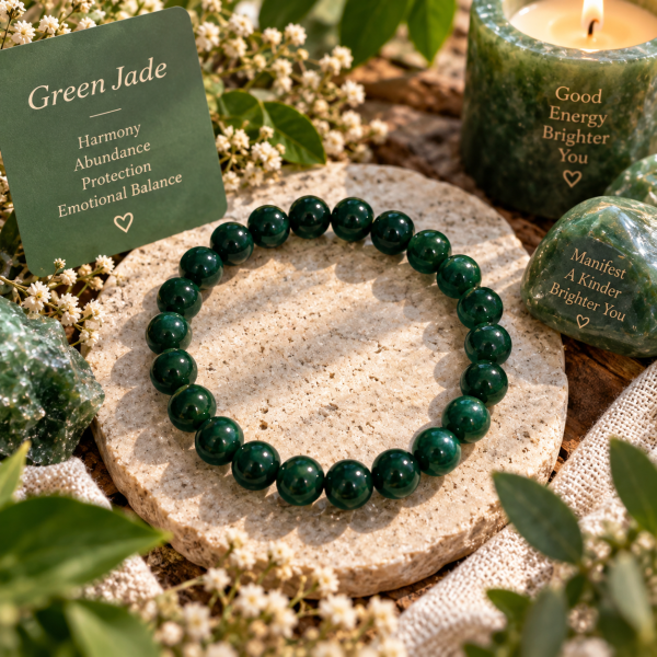 Green jade bracelet (8mm)