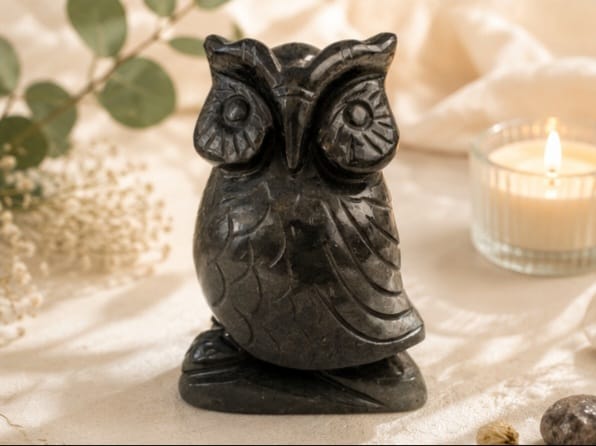 black tourmaline owl
