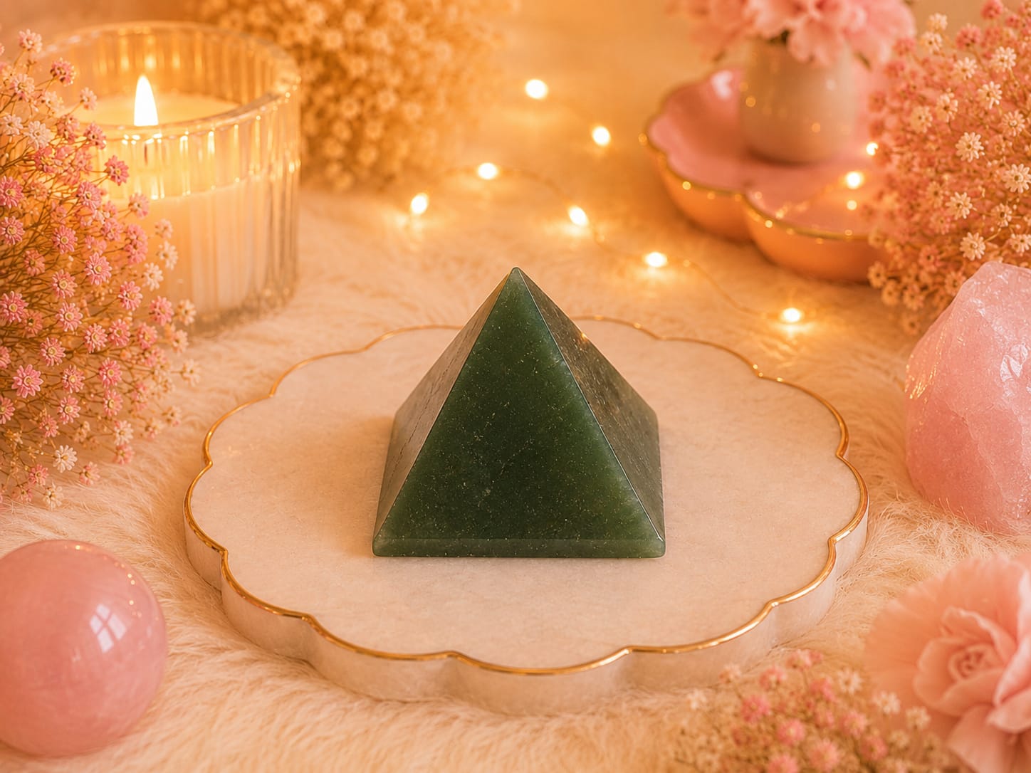 Green Aventurine Pyramid (Approx. 1–2 Inch)