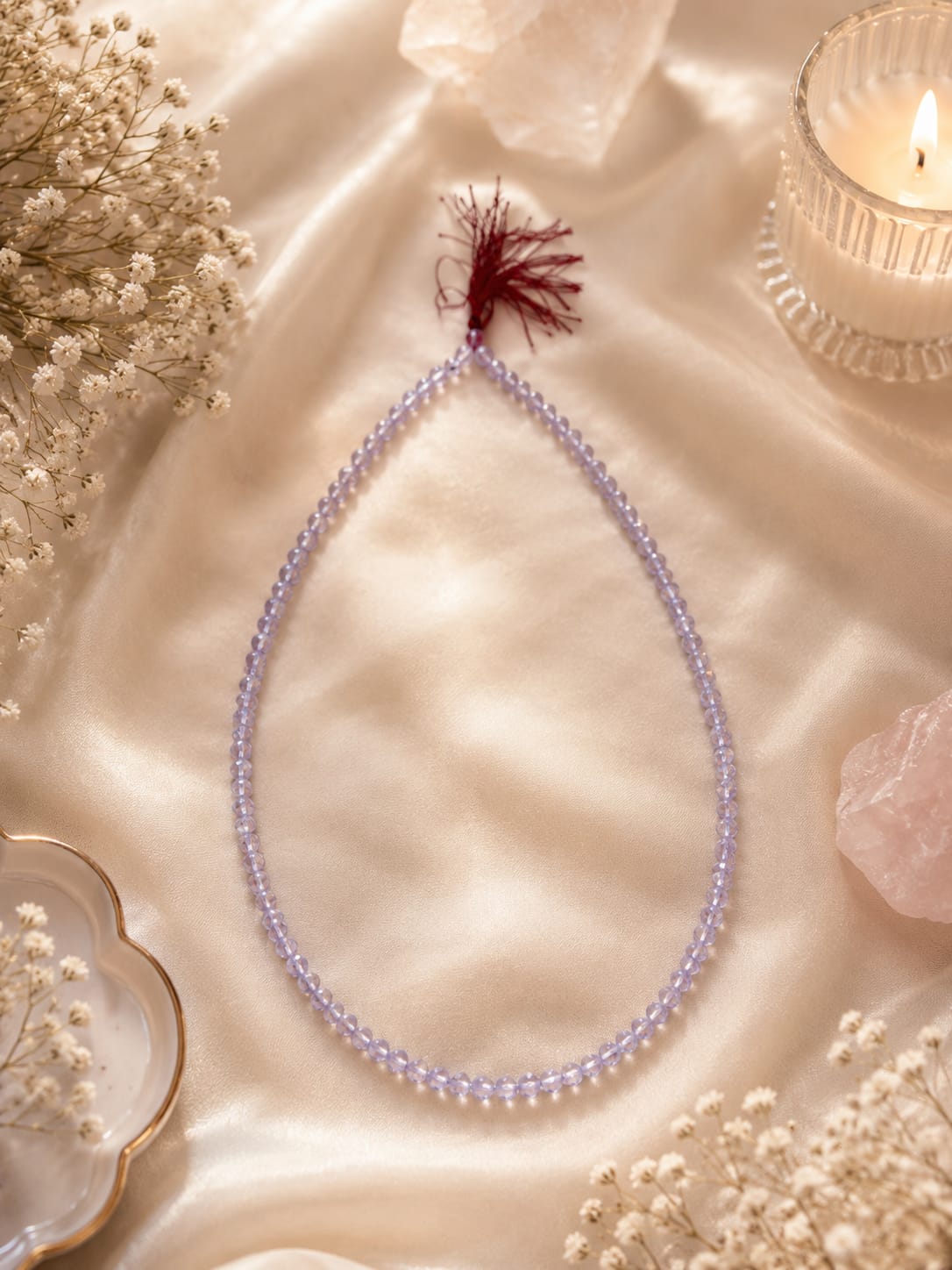 clear quartz mala