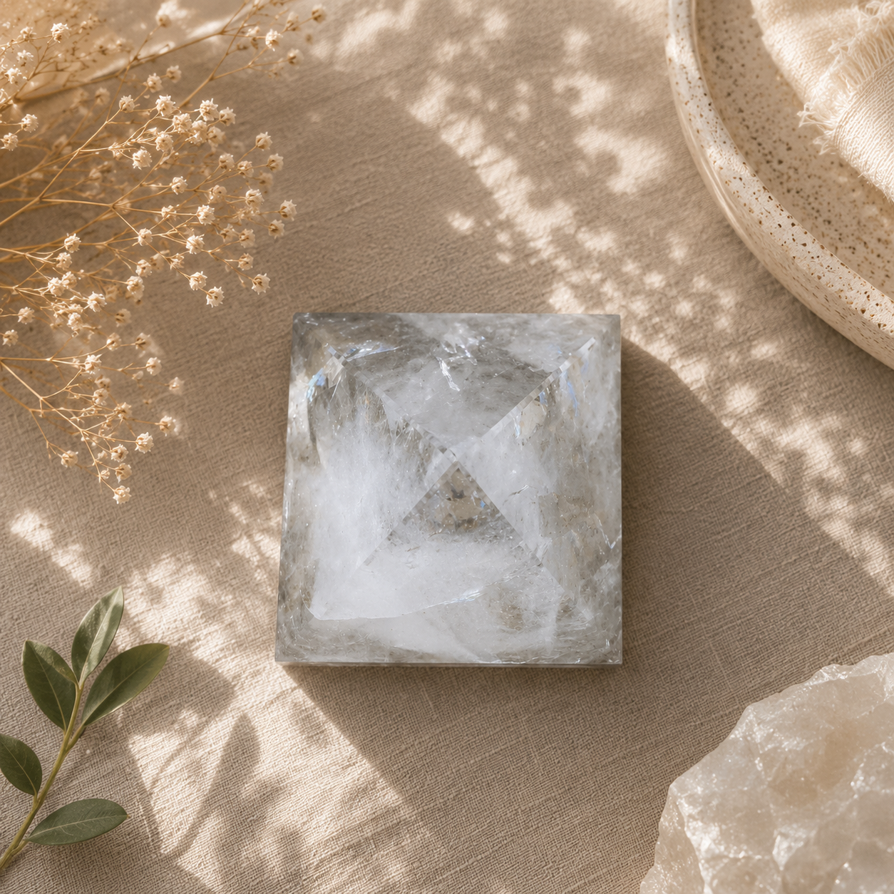 Clear quartz (2 to 3 inch) pyramid