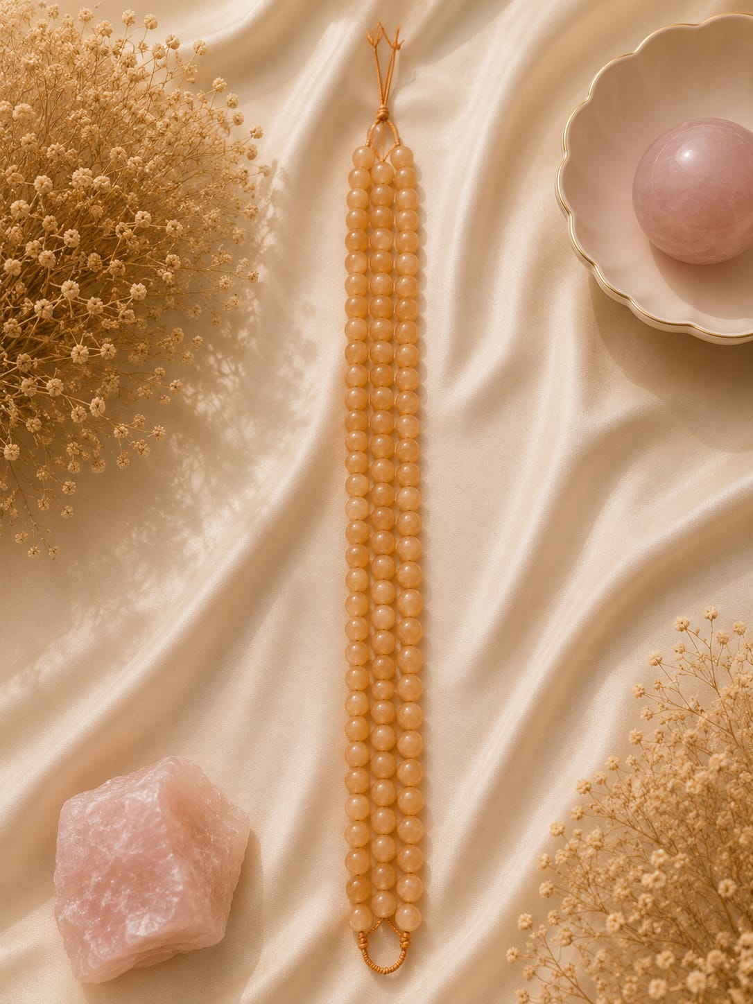 orange selenite beads 8mm (45 to 50 beads)