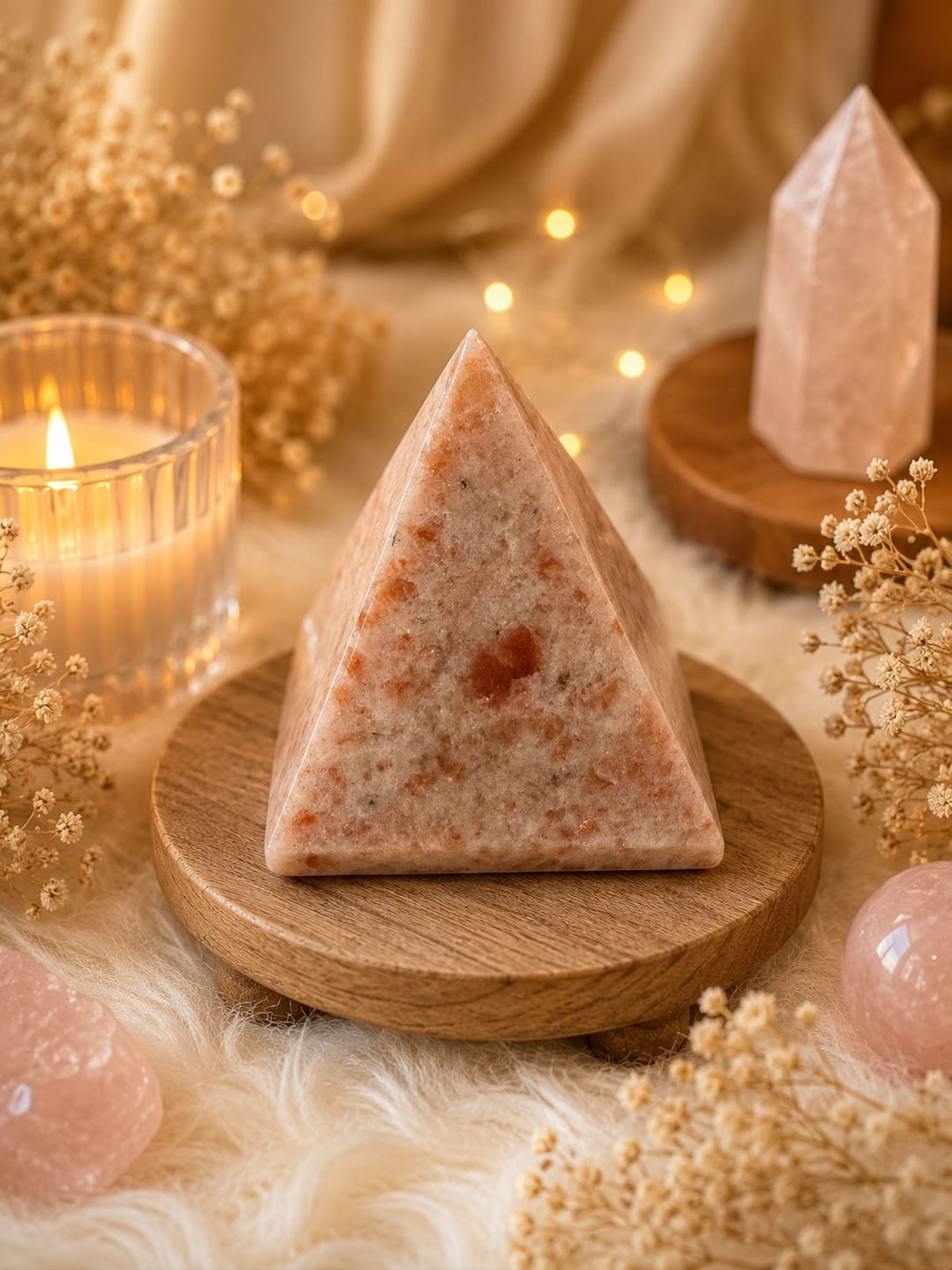 sunstone pyramid(2 to 3inch approx)