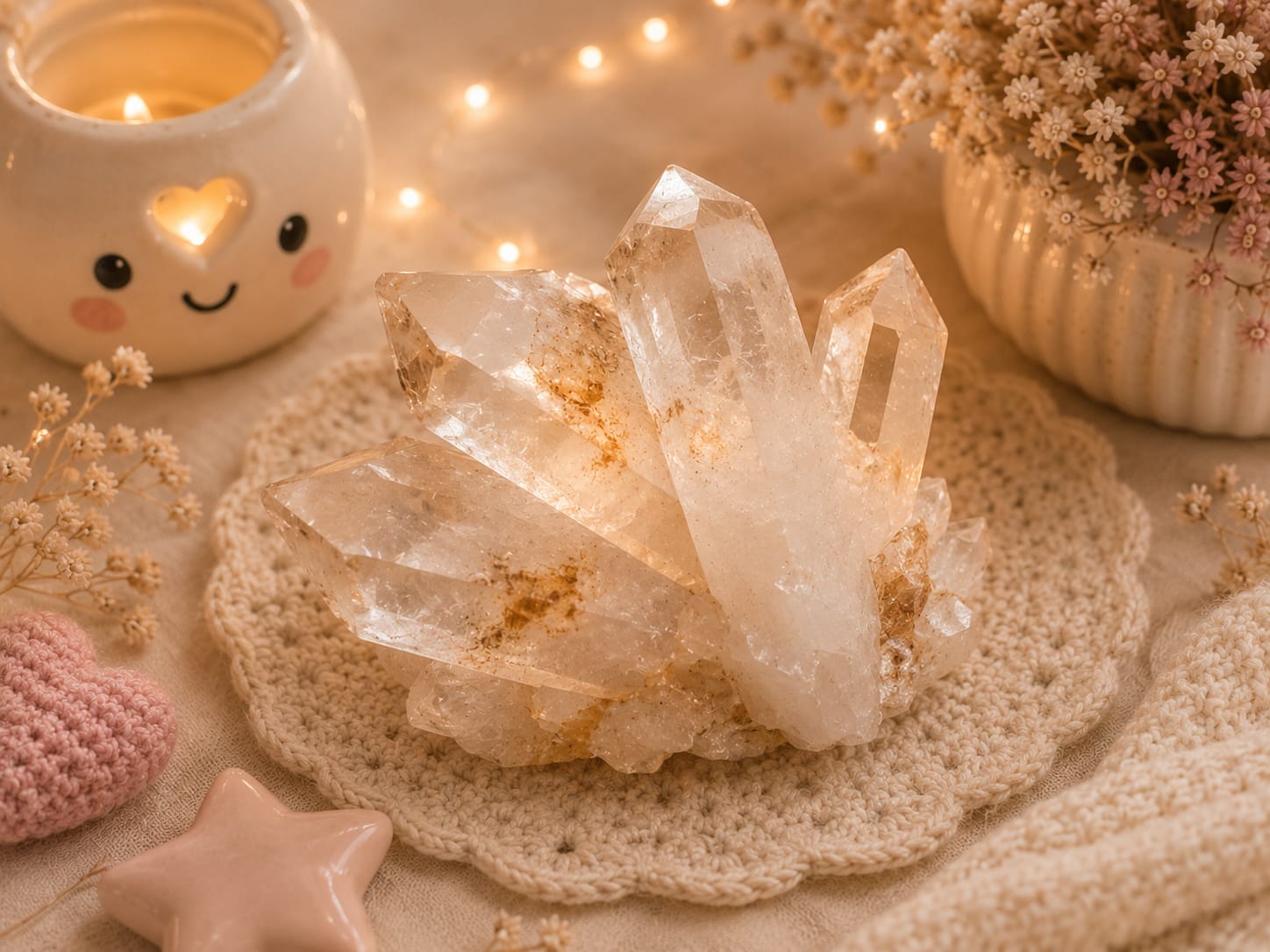 natural himalayan quartz cluster