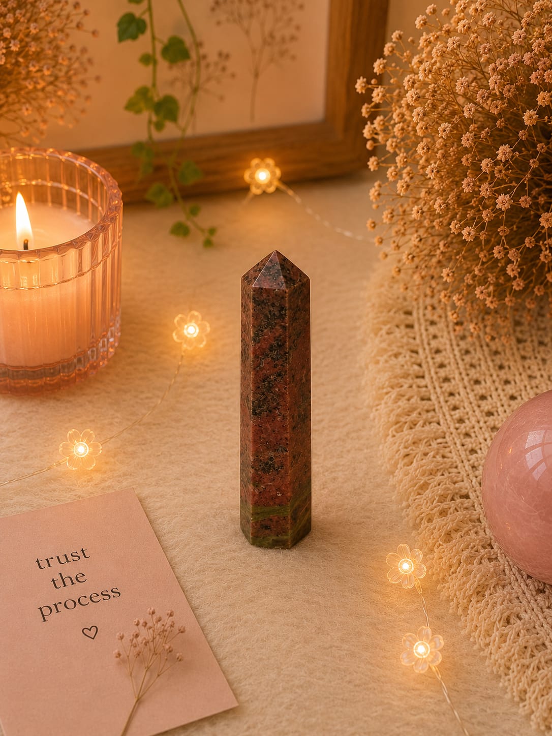 unakite pencil (1 to 2 inch approx)