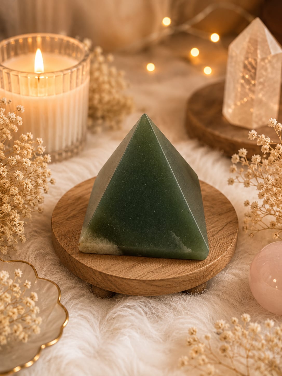 Green aventurine pyramid(2 to 3 inch approx)