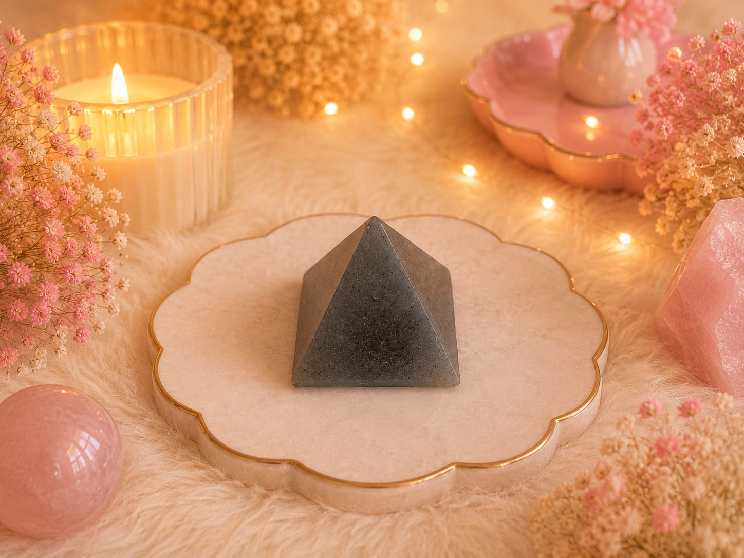 Grey Aventurine Pyramid (Approx. 1–2 Inch)