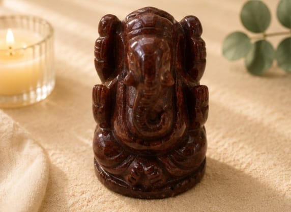 red jasper ganesha