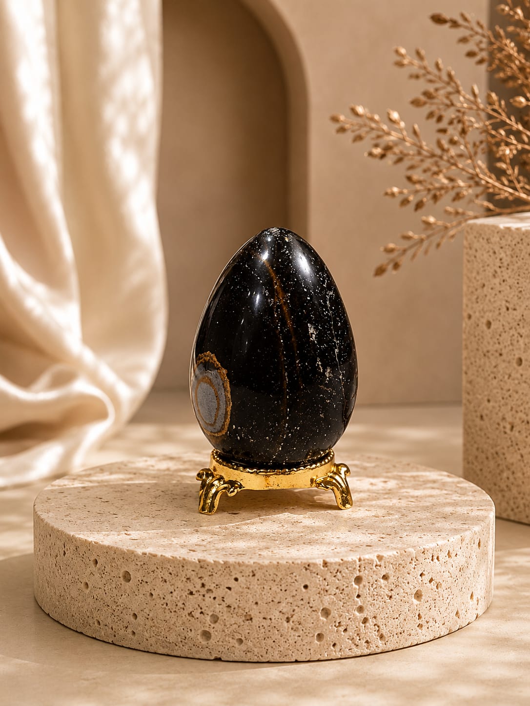 tiger eye egg shape ( 75 to 100gm)