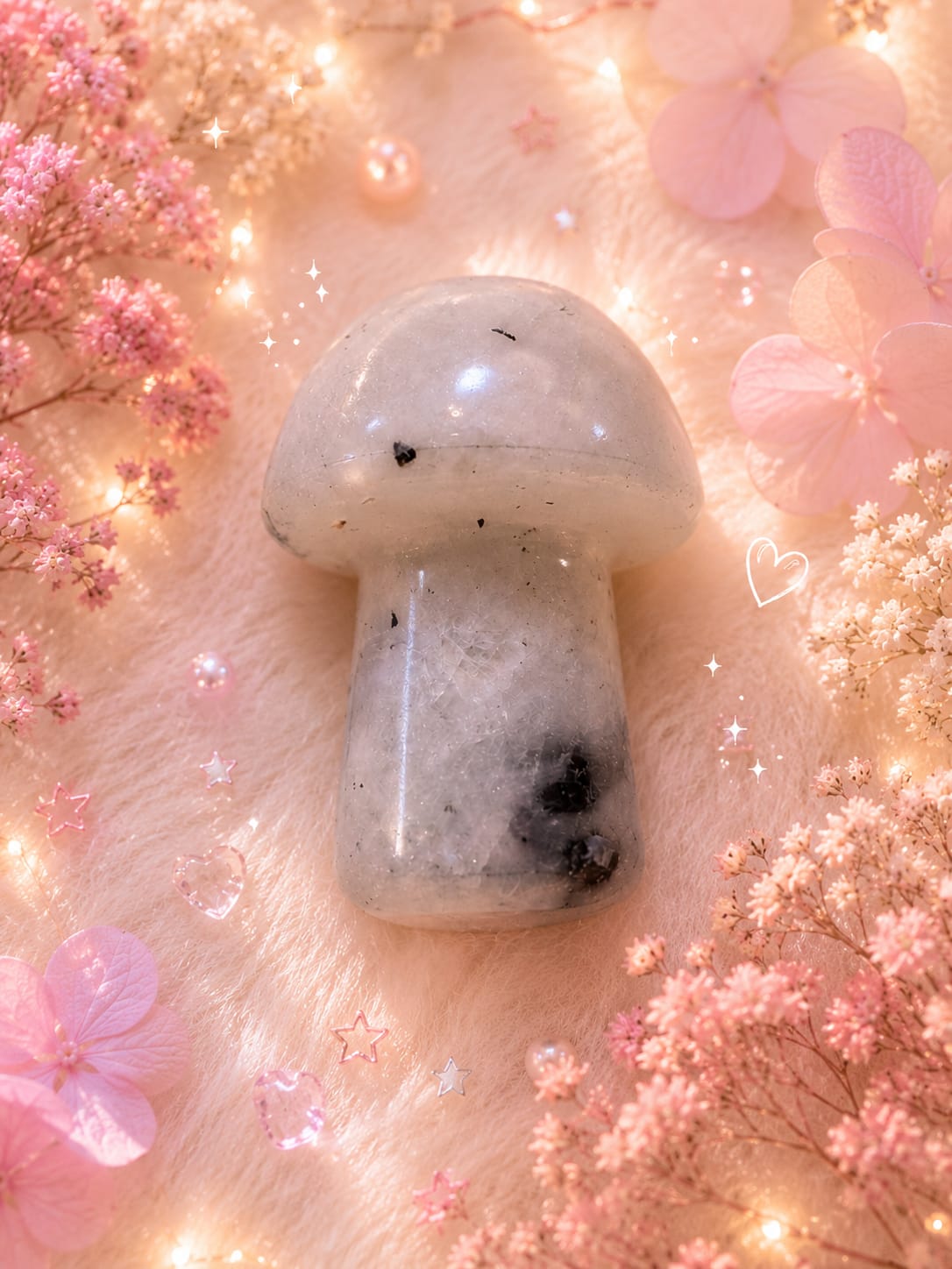 Rainbow Moonstone Mushroom (Approx. 1 Inch)