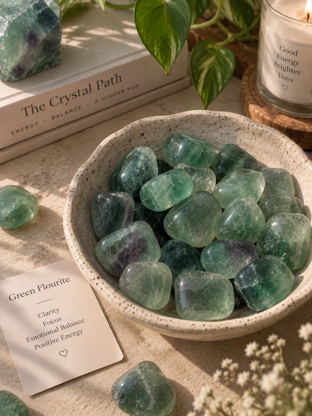 Green Fluorite tumble