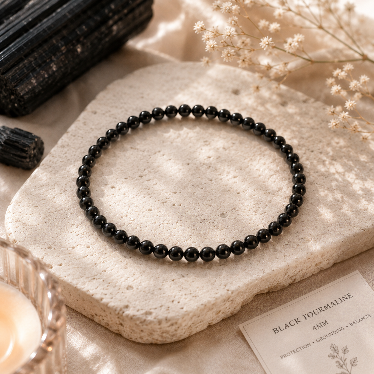 Black obsidian bracelet