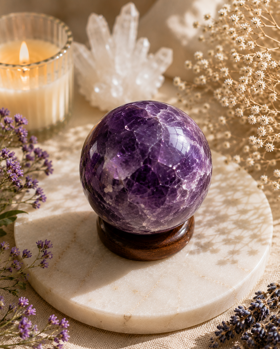 Amethyst sphere