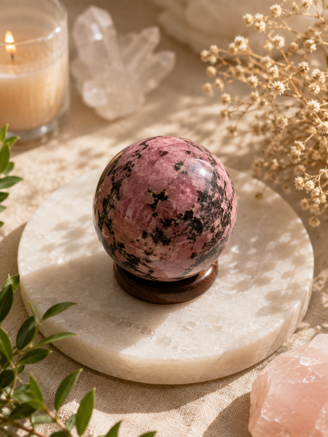 rhodonite sphere